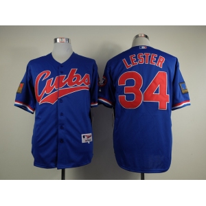 mlb jerseys chicago cubs #34 lester blue[lester][1994 m&n]