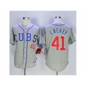 mlb jerseys chicago cubs #41 john lackey grey[lackey]