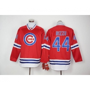 mlb jerseys chicago cubs #44 anthony rizzo red long sleeve