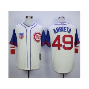 mlb jerseys chicago cubs #49 arrieta white[2015 new]