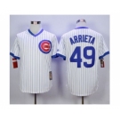 mlb jerseys chicago cubs #49 arrieta white(grey strip)[m&n]