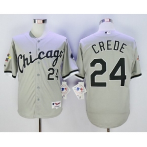 Chicago White Sox #24 Joe Crede Grey 2005 World Series Stitched Baseball Jersey[Crede]