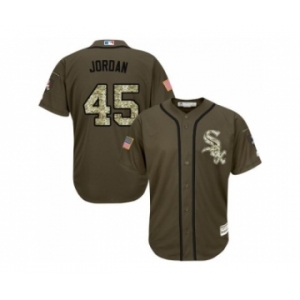 Chicago White Sox #45 Michael Jordan Green Salute to Service Stitched Baseball Jersey[Jordan]
