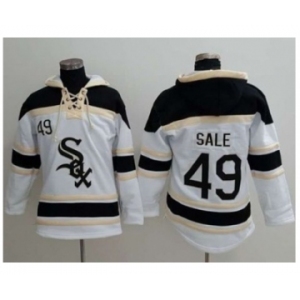 Chicago White Sox #49 Chris Sale White Sawyer Hooded Sweatshirt Baseball Hoodie
