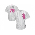 Chicago White Sox #79 Jose Abreu White Home 2016 Mother's Day Cool Base Jersey