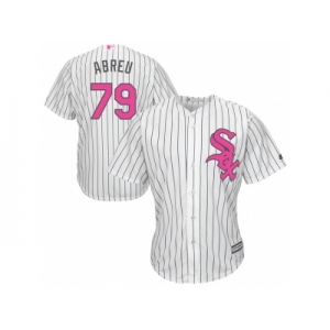 Chicago White Sox #79 Jose Abreu White Home 2016 Mother's Day Cool Base Jersey