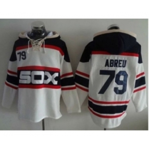 Chicago White Sox #79 Jose Abreu White Sawyer Hooded Sweatshirt Alternate Home MLB Hoodie
