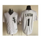 Men Chicago White Sox #1 Adam Eaton White 2016 Official Cool Base Jersey