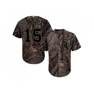 Men Chicago White Sox #15 Adam Engel Camo Realtree Collection Cool Base Stitched MLB Jerseys