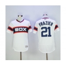 Men Chicago White Sox #21 Todd Frazier Majestic white Flexbase Authentic Cooperstown Player Jersey