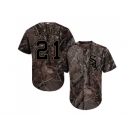 Men Chicago White Sox #21 Welington Castillo Camo Realtree Collection Cool Base Stitched MLB Jersey