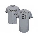 Men Chicago White Sox #21 Welington Castillo Grey Flexbase Authentic Collection Stitched MLB Jersey