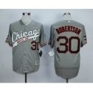 Men Chicago White Sox #30 David Robertson Gray 2016 Official Cool Base Jersey