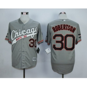 Men Chicago White Sox #30 David Robertson Gray 2016 Official Cool Base Jersey