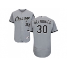 Men Chicago White Sox #30 Nicky Delmonico Grey Flexbase Authentic Collection Stitched MLB Jerseys