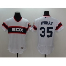 Men Chicago White Sox #35 Frank Thomas Majestic white Flexbase Authentic Cooperstown Player Jersey