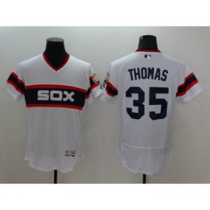 Men Chicago White Sox #35 Frank Thomas Majestic white Flexbase Authentic Cooperstown Player Jersey
