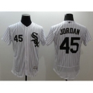 Men Chicago White Sox #45 Jordan Majestic White Flexbase Authentic Collection Player Jersey