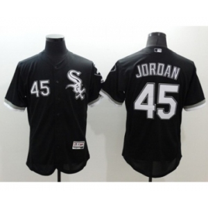 Men Chicago White Sox #45 Jordan Majestic black Flexbase Authentic Collection Player Jersey