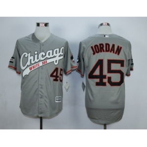 Men Chicago White Sox #45 Michael Jordan Gray 2016 Official Cool Base Jersey