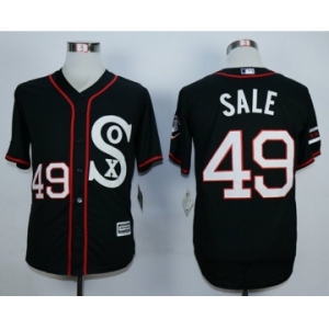Men Chicago White Sox #49 Chris Sale Black 2016 Official Cool Base Jersey