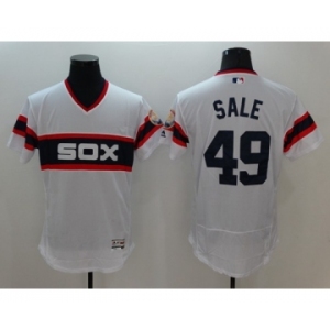 Men Chicago White Sox #49 Chris Sale Majestic white Flexbase Authentic Cooperstown Player Jersey