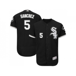 Men Chicago White Sox #5 Yolmer Sanchez Black Flexbase Authentic Collection Stitched MLB Jerseys