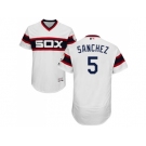 Men Chicago White Sox #5 Yolmer Sanchez White Flexbase Authentic Collection Alternate Home Stitched MLB Jerseys