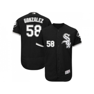 Men Chicago White Sox #58 Miguel Gonzalez Black Flexbase Authentic Collection Stitched MLB Jerseys