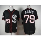 Men Chicago White Sox #79 Jose Abreu Black 2016 Official Cool Base Jersey