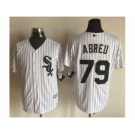 Men Chicago White Sox #79 Jose Abreu White 2016 Official Cool Base Jersey