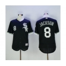 Men Chicago White Sox #8 Bo Jackson Majestic Black Flexbase Authentic Collection Player Jersey