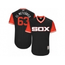 Men's 2017 Little League World Series White Sox Gregory Infante #63 El Meteórico Black Jersey