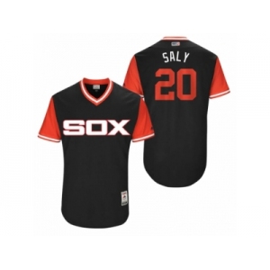 Men's 2017 Little League World Series White Sox Tyler Saladino #20 Saly Black Jersey