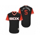 Men's 2017 Little League World Series White Sox Yolmer Sanchez #5 El Del Penonal Black Jersey