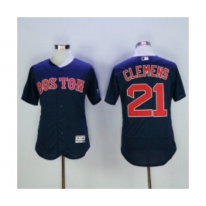 Men's Boston Red Sox #21 Roger Clemens Majestic Navy blue Flexbase Authentic Collection Player Jersey