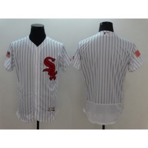 Men's Chicago White Sox Blank Majestic White Fashion Stars & Stripes Flex Base Jersey