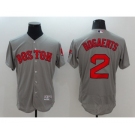 Men's Majestic Boston Red Sox #2 Xander Bogaerts Grey Flexbase Authentic Collection MLB Jersey