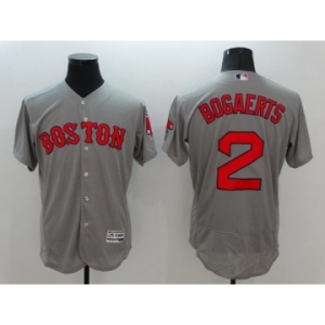 Men's Majestic Boston Red Sox #2 Xander Bogaerts Grey Flexbase Authentic Collection MLB Jersey