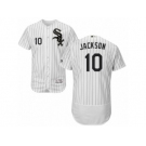 Men's Majestic Chicago White Sox #10 Austin Jackson White Black Flexbase Authentic Collection MLB Jersey