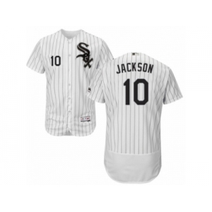 Men's Majestic Chicago White Sox #10 Austin Jackson White Black Flexbase Authentic Collection MLB Jersey