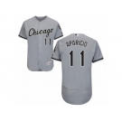 Men's Majestic Chicago White Sox #11 Luis Aparicio Grey Flexbase Authentic Collection MLB Jersey