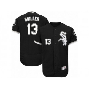 Men's Majestic Chicago White Sox #13 Ozzie Guillen Black Flexbase Authentic Collection MLB Jersey