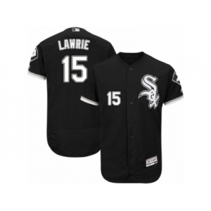 Men's Majestic Chicago White Sox #15 Brett Lawrie Black Flexbase Authentic Collection MLB Jersey