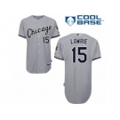 Men's Majestic Chicago White Sox #15 Brett Lawrie Replica Grey Road Cool Base MLB Jersey