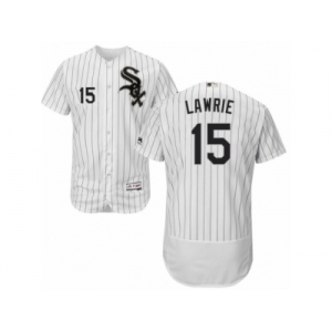 Men's Majestic Chicago White Sox #15 Brett Lawrie White Black Flexbase Authentic Collection MLB Jersey