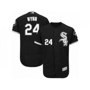 Men's Majestic Chicago White Sox #24 Early Wynn Black Flexbase Authentic Collection MLB Jersey