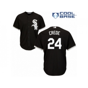 Men's Majestic Chicago White Sox #24 Joe Crede Authentic Black Alternate Home Cool Base MLB Jersey