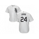 Men's Majestic Chicago White Sox #24 Joe Crede Authentic White Home Cool Base MLB Jersey