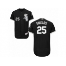 Men's Majestic Chicago White Sox #25 James Shields Black Flexbase Authentic Collection MLB Jersey